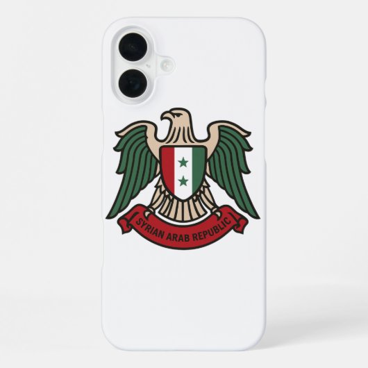 Coque iPhone 16 Plus Classique d'aigle de syrie libre (Verso)