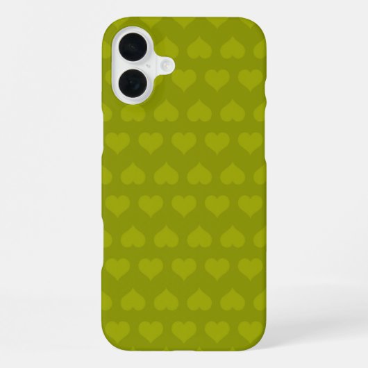 Coque iPhone 16 Plus Cœurs de Vert (Verso)