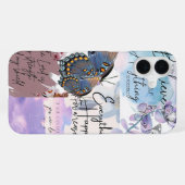 Coque iPhone 16 Plus Collage de citations pastel  (Verso Horizontal)