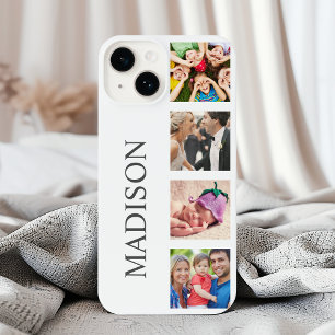 Coque iPhone 16 Plus Collage de photos de famille personnalisé blanc