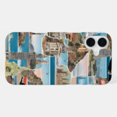 Coque iPhone 16 Plus Collage Retro World Tour (Verso Horizontal)