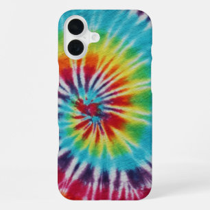 Coque iPhone 16 Plus Coloré Arc-en-ciel tourbillon teinture