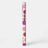 Coque iPhone 16 Plus Colorful Blooms Repeat Pattern (Côté gauche)