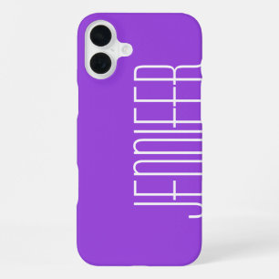 Coque iPhone 16 Plus Colorful Purple, minimaliste par nom de Jumbo