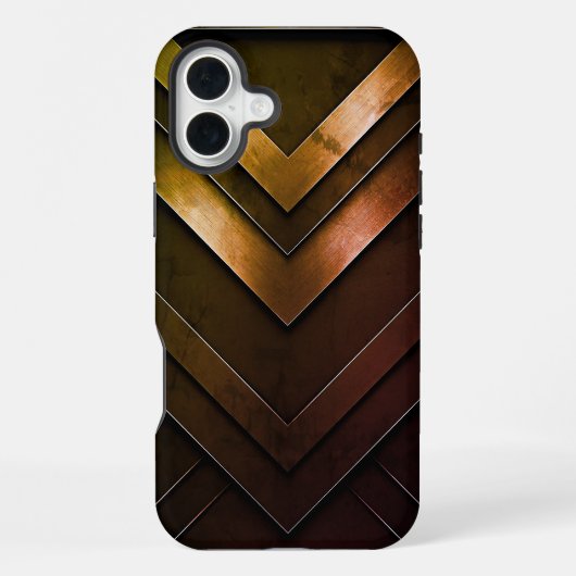Coque iPhone 16 Plus Conception abstraite de Chevron stratifié (Verso)