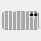 Coque iPhone 16 Plus Conception de bandes grises cendrées (Verso Horizontal)