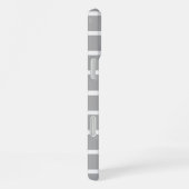 Coque iPhone 16 Plus Conception de bandes grises cendrées (Côté droit)