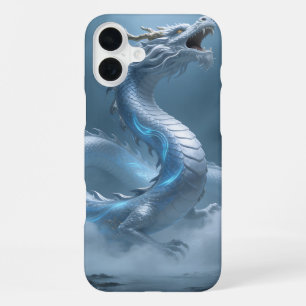Coque iPhone 16 Plus Conception de fantasy artistique du dragon bleu bl