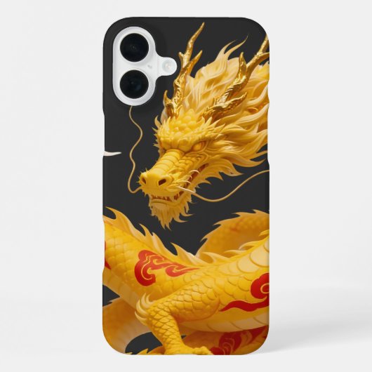 Coque iPhone 16 Plus Conception de fantasy artistique du dragon rouge d (Verso)