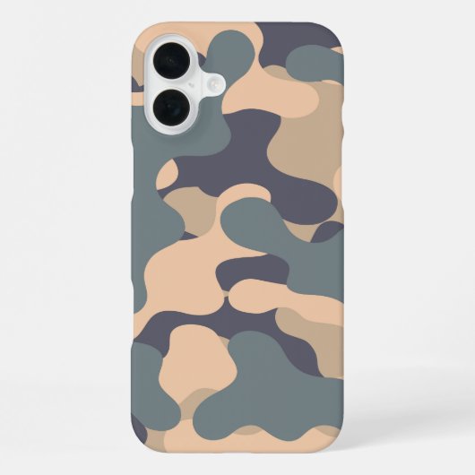 Coque iPhone 16 Plus Conception de fond de camouflage (Verso)
