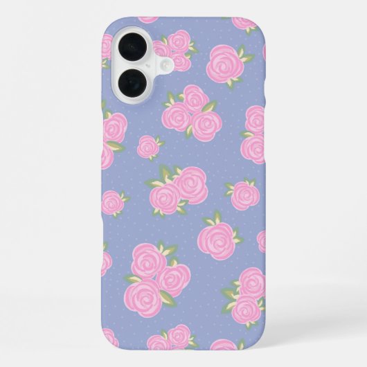 Coque iPhone 16 Plus Conception de rose antique romantique (Verso)