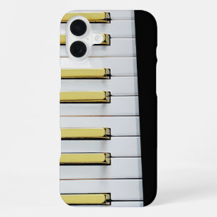 Coque iPhone 16 Plus Conception de touche de piano gras avec accents do