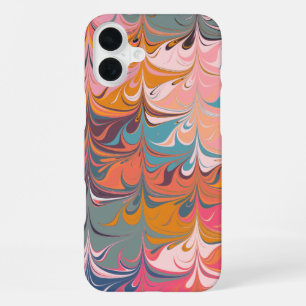 Coque iPhone 16 Plus Conception de tourbillon de marbre abstrait artist