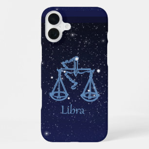 Coque iPhone 16 Plus Constellation de la Balance et signe du zodiaque a