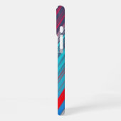 Coque iPhone 16 Plus Cool Abstrait Rouge Bleu Bleu Brush (Côté gauche)