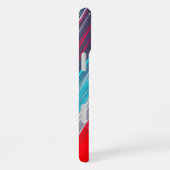 Coque iPhone 16 Plus Cool Abstrait Rouge Bleu Bleu Brush (Côté droit)