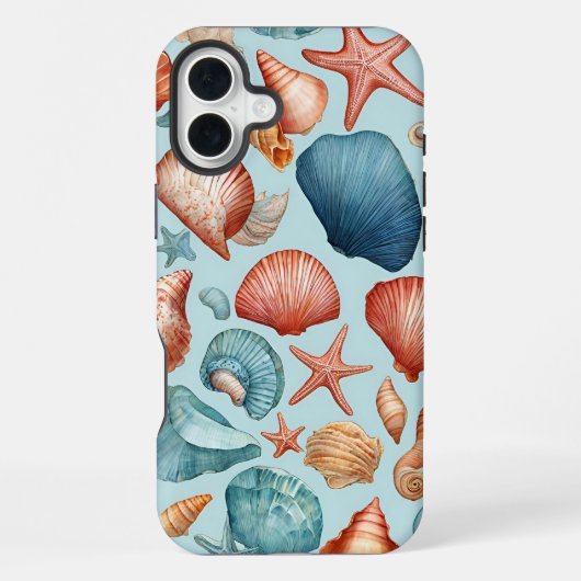 Coque iPhone 16 Plus Coques côtières et Motif de poisson étoilé (Verso)