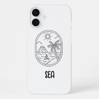 Coque iPhone 16 Plus coquet étui de téléphone de plage