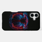 Coque iPhone 16 Plus Corbeaux Mystiques (Verso Horizontal)