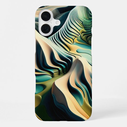 Coque iPhone 16 Plus Courants Topographiques (Verso)