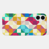 Coque iPhone 16 Plus courtepointe moderne dopamine (Verso Horizontal)