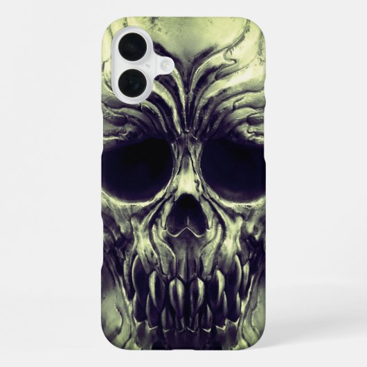 Coque iPhone 16 Plus Crâne effrayant (Verso)