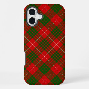 Coque iPhone 16 Plus Crawford tartan rouge vert carreaux