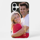 Coque iPhone 16 Plus Créer un Monogramme photo personnalisé Slim Fit (Verso)
