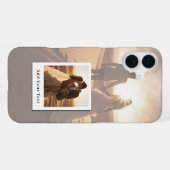 Coque iPhone 16 Plus Créez Votre Propre 2 Photo avec Nom (Verso Horizontal)