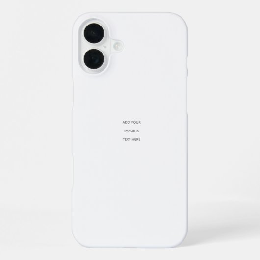 Coque iPhone 16 Plus Créez votre propre blanc  (Verso)