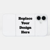 Coque iPhone 16 Plus Créez Votre Propre blanc (Verso Horizontal)