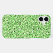 Coque iPhone 16 Plus Cristal de druzy - vert péridot (Verso Horizontal)