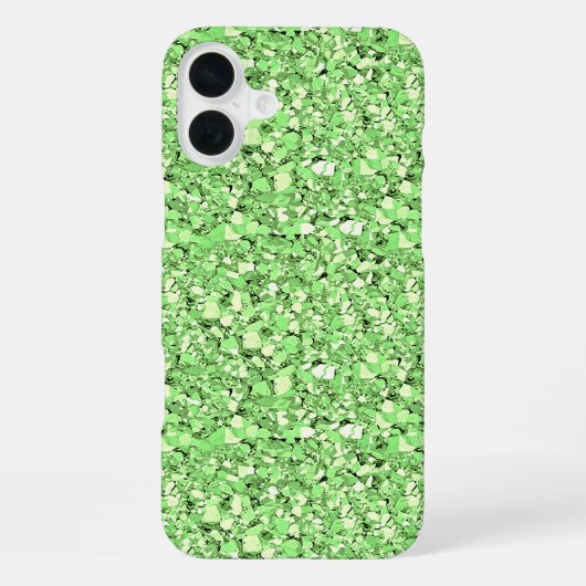 Coque iPhone 16 Plus Cristal de druzy - vert péridot (Verso)