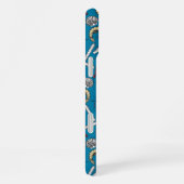Coque iPhone 16 Plus crustacés de cornwall damas pop bleu (Côté droit)