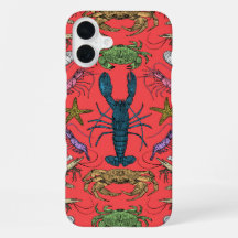 crustacés de cornwall damask pop rouge