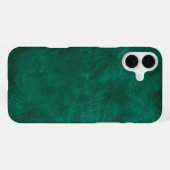 Coque iPhone 16 Plus Cuir vert (Verso Horizontal)