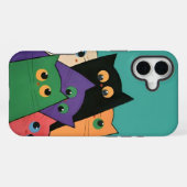Coque iPhone 16 Plus Curious Cats (Verso Horizontal)