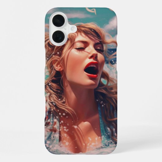 Coque iPhone 16 Plus Dame chantante (Verso)