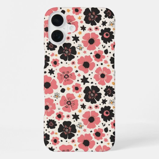 Coque iPhone 16 Plus Danse en fleurs gras (Verso)