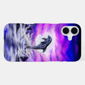 Coque iPhone 16 Plus Dauphin au clair de lune (Verso Horizontal)