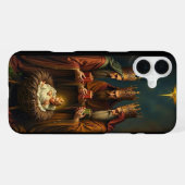 Coque iPhone 16 Plus Deck Your Tech : Festive Christmas Wallpaper 2026 (Verso Horizontal)