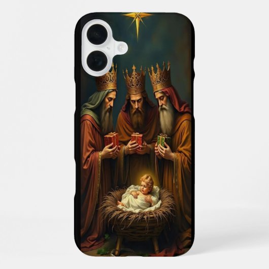 Coque iPhone 16 Plus Deck Your Tech : Festive Christmas Wallpaper 2026 (Verso)