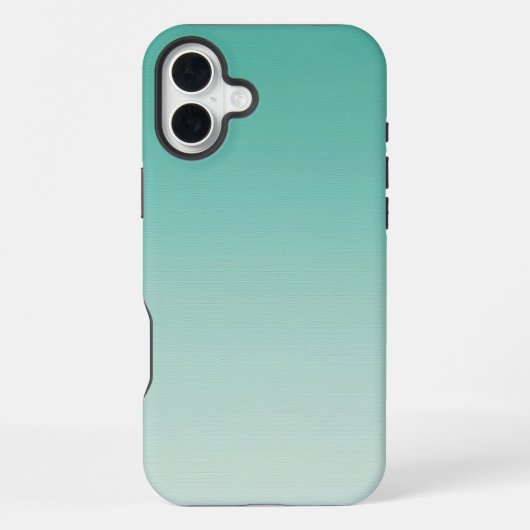 Coque iPhone 16 Plus dégradé de vert menthe (Verso)