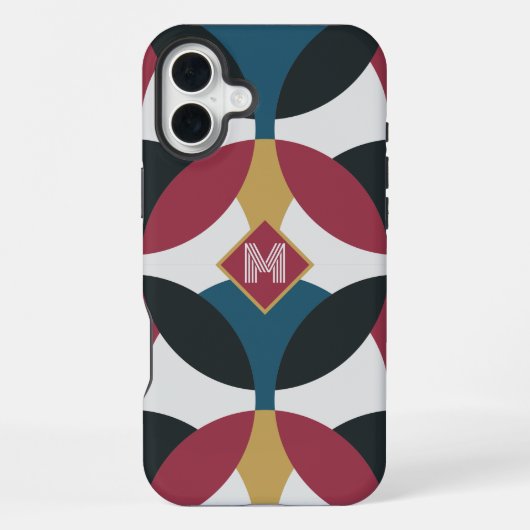 Coque iPhone 16 Plus Demi-Lunes Modernes (Verso)