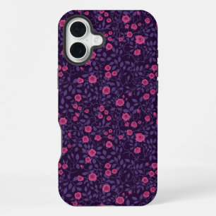 Coque iPhone 16 Plus Des roses sauvages roses et violettes