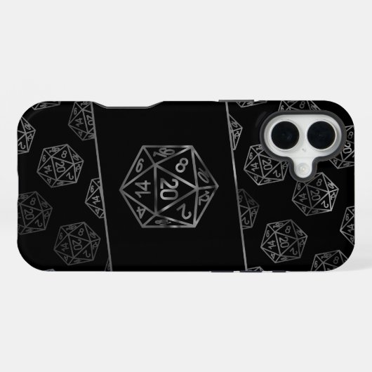 Coque iPhone 16 Plus Dés RPG | Imaginaire Old School Tabletop Retro Gam (Verso Horizontal)