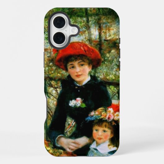 Coque iPhone 16 Plus Deux Soeurs en terrasse par Renoir (Verso)