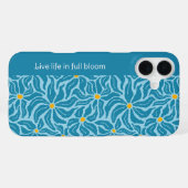 Coque iPhone 16 Plus Devise personnelle florale biologique (Verso Horizontal)