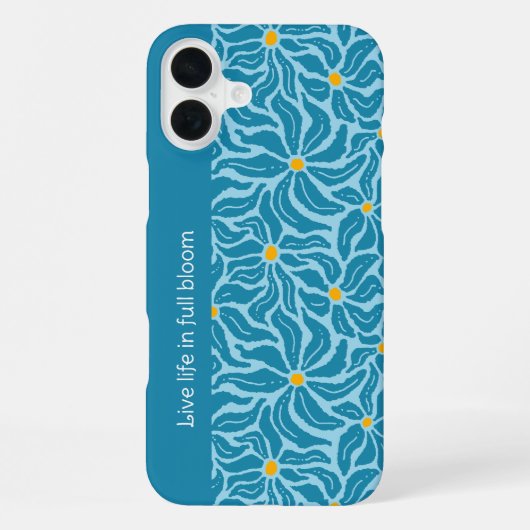 Coque iPhone 16 Plus Devise personnelle florale biologique (Verso)