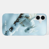 Coque iPhone 16 Plus Dragon Blanc Bébé Fantastique Mignon (Verso Horizontal)